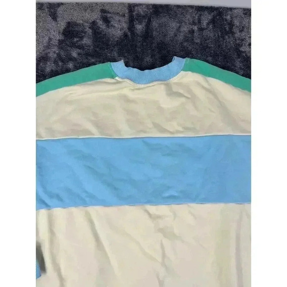 Lorna Jane Oversized Racer Sweatshirt Colorblock Women's L Green Blue Pullover - Picture 9 of 11